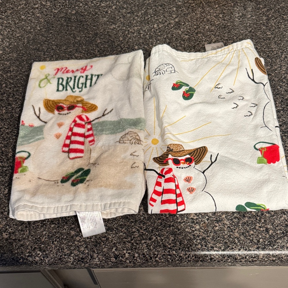 Festive Snowman Kitchen Towel Set